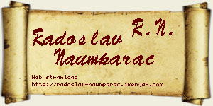 Radoslav Naumparac vizit kartica